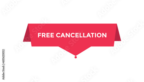 Free cancellation button web banner templates. Vector Illustration 