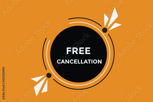 Free cancellation button web banner templates. Vector Illustration 
