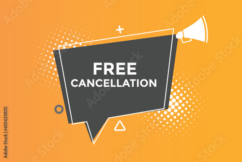 Free cancellation button web banner templates. Vector Illustration 