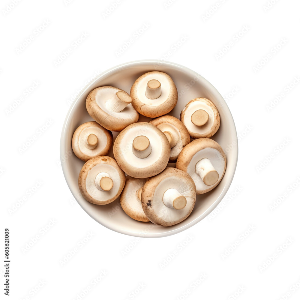 mushrooms in a bowl created with Generative AI mushrooms in a bowl created with Generative AI