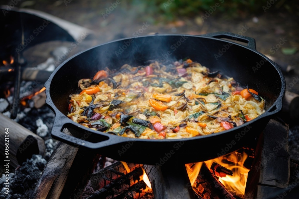 campfire cookbook, filled with recipes for delicious and easy campfire meals, created with generative ai campfire cookbook, filled with recipes for delicious and easy campfire meals, created with generative ai
