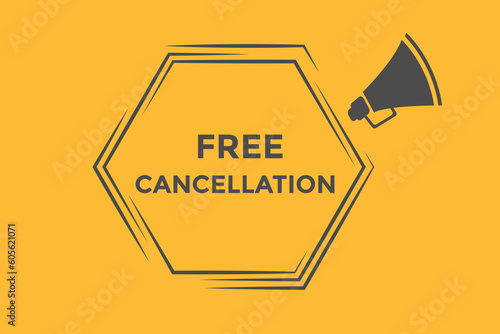Free cancellation button web banner templates. Vector Illustration 
