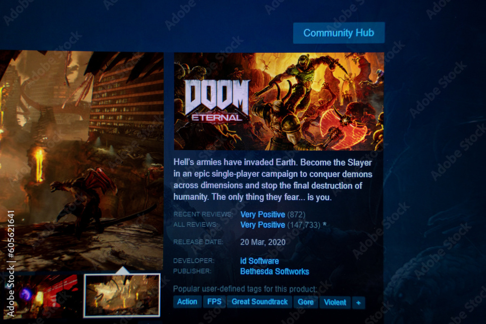 DOOM Eternal no Steam