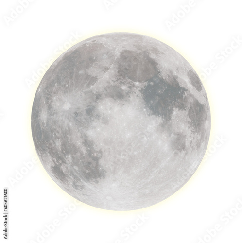 Moon isolated on transparent background