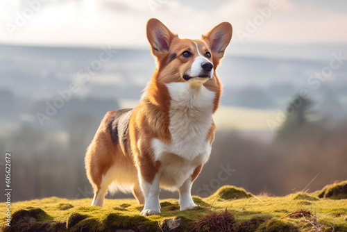The Pembroke Welsh Corgi is a small herding dog breed that originated in Wales, United Kingdom. © krit