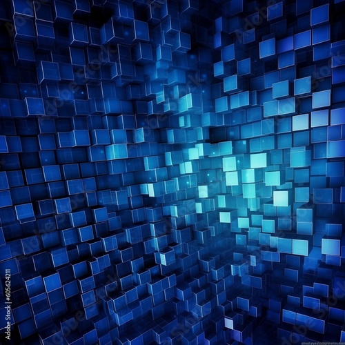 Abstract blue technology check pattern background 