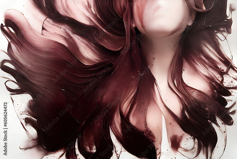 Naklejka premium Volumetric rose gold flower swirls smoothly.