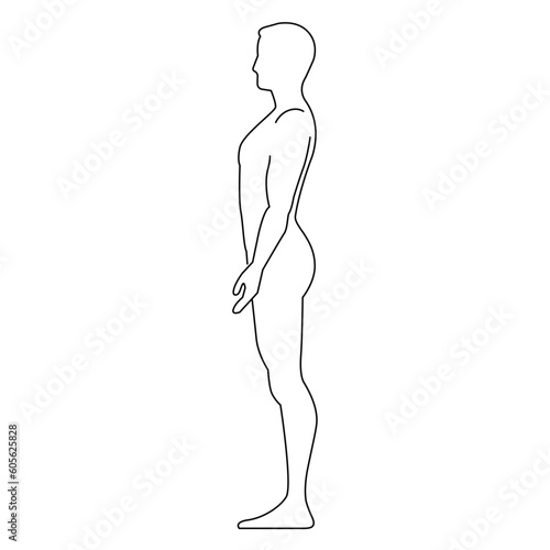 Human silhouette lateral view