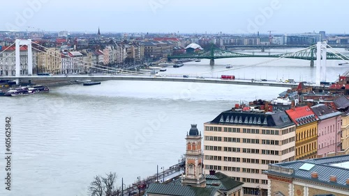 The bridges across Danube, Budapest, Hungary photo