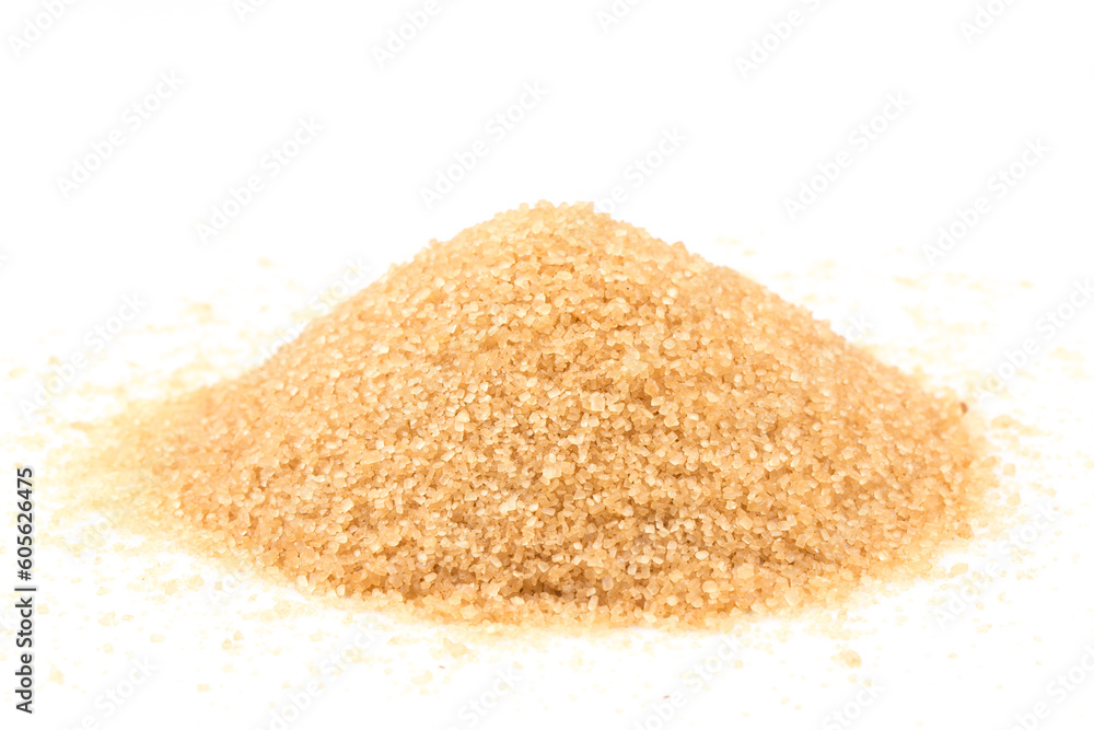 Crystals cane sugar isolated on white Crystals cane sugar isolated on white