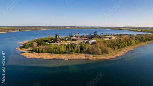 Halbinsel mit Ferropolis im Gremminer See