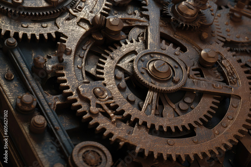 a picture of a rusty gear, in the style of detailed fantasy art, high detailed, generative AI