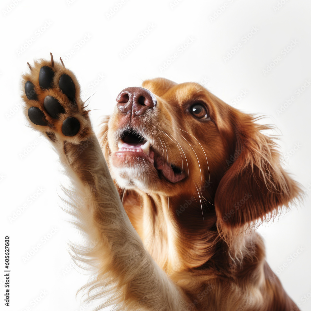 Cane che alza la zampa Stock Illustration Adobe Stock