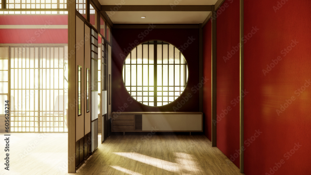 cabinet in hallway Clean japanese minimalist room interior. cabinet in hallway Clean japanese minimalist room interior.