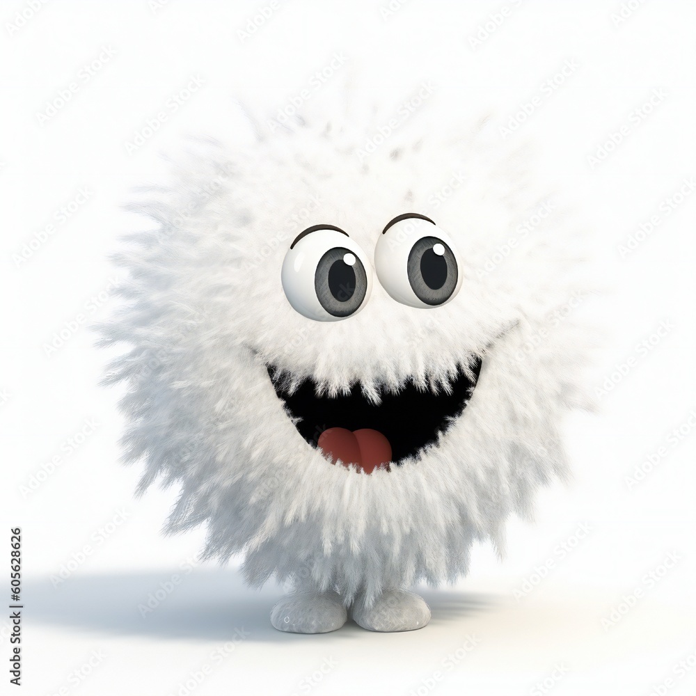 Obraz premium A Smiley face cartoon mascot Generative AI 