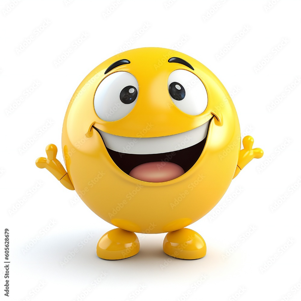 A Smiley face cartoon mascot Generative AI A Smiley face cartoon mascot Generative AI