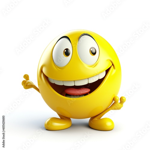 A Smiley face cartoon mascot Generative AI 