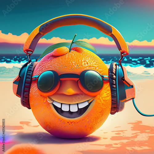 Smiling Orange Fruit photo