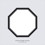 polygon frame vector design