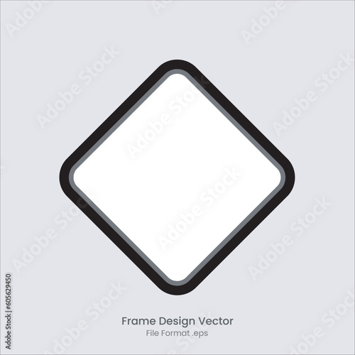 Free Download square frame with round vector design - GFXLoad