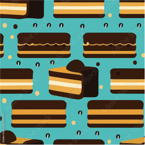 cute simple opera cake pattern, cartoon, minimal, decorate blankets, carpets, for kids, theme print design
