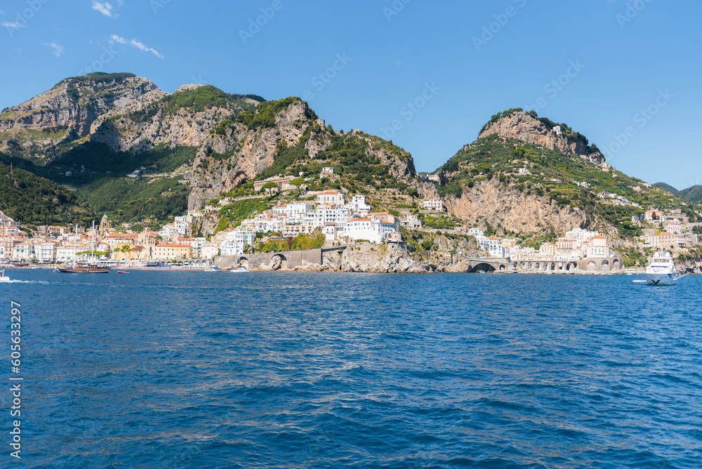 Amalfi coast seen from the sea