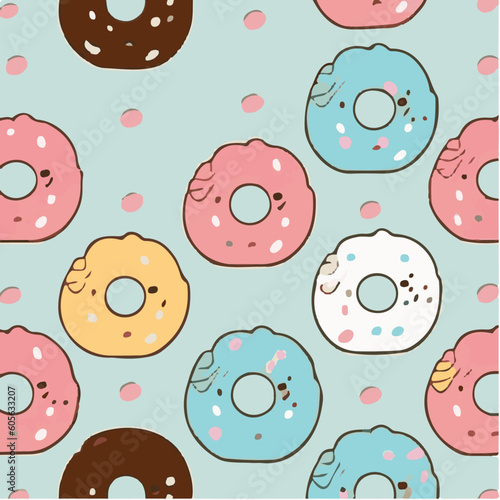 cute simple donut pattern, cartoon, minimal, decorate blankets, carpets, for kids, theme print design

