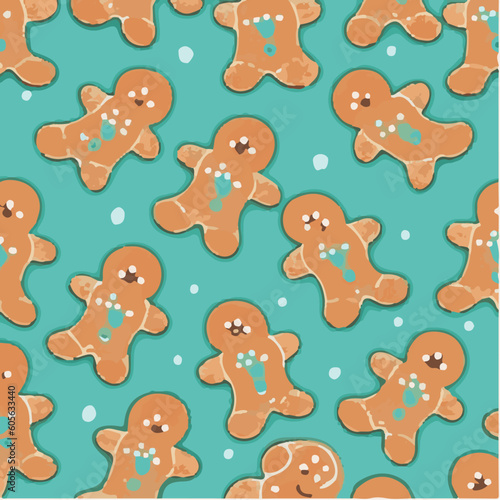cute simple gingerbread pattern, cartoon, minimal, decorate blankets, carpets, for kids, theme print design
