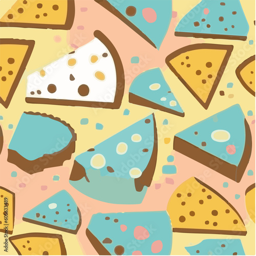 cute simple chiffon cake pattern, cartoon, minimal, decorate blankets, carpets, for kids, theme print design
