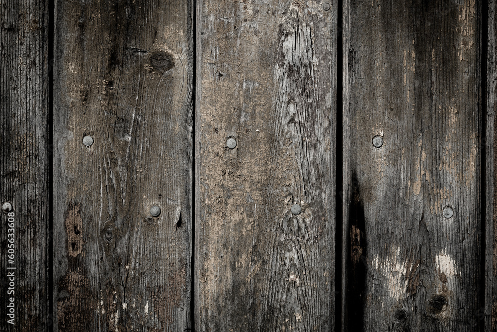 wooden background with weathered wood and ruusty nails wooden background with weathered wood and ruusty nails
