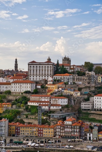 Vertical shot of modern buildings in Oporto, Portugal