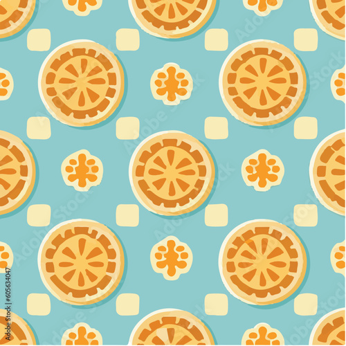 cute simple tarte tatin pattern, cartoon, minimal, decorate blankets, carpets, for kids, theme print design
