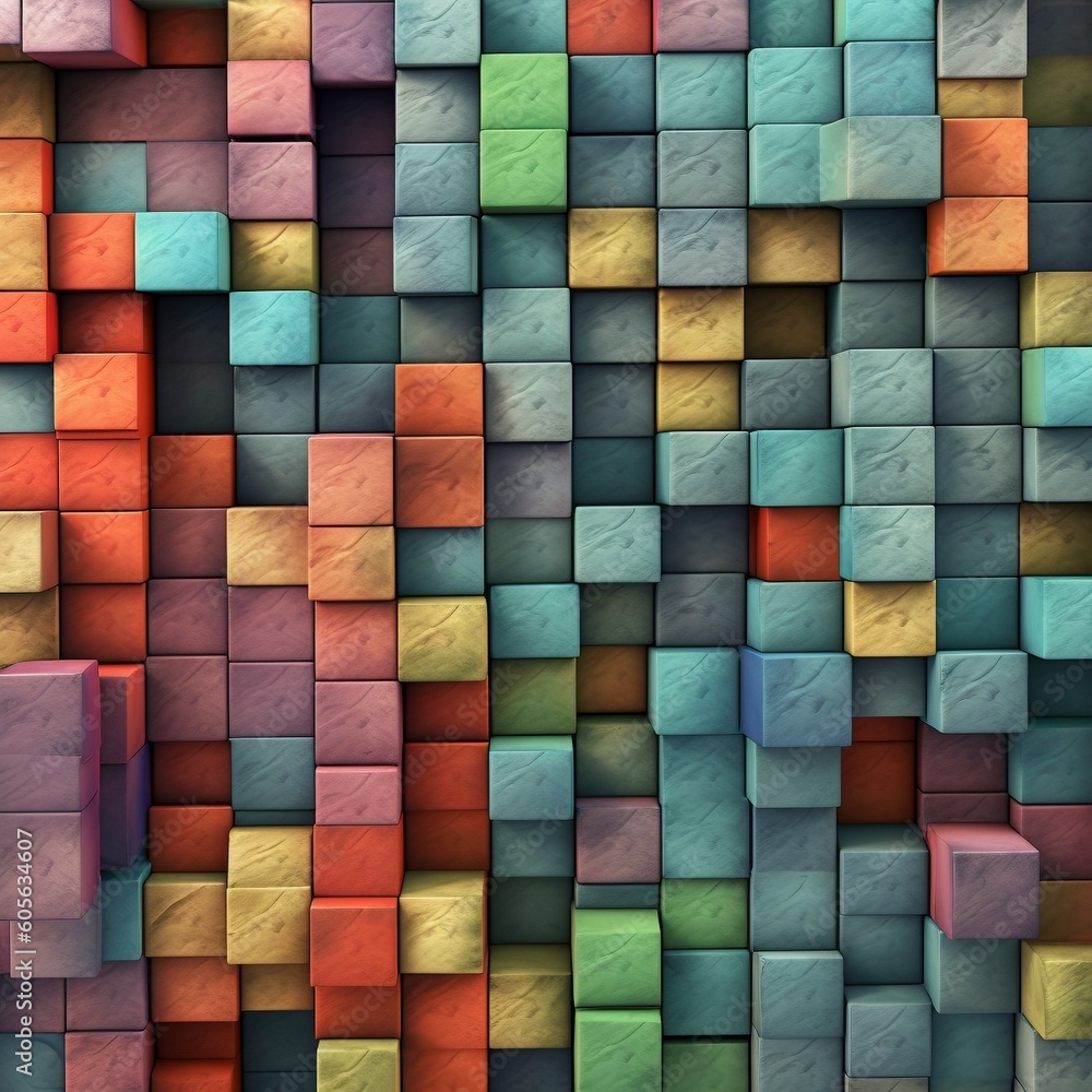 Colored cubes background Colored cubes background
