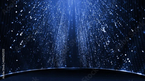 Stage Blue Awards with Particle Background Loop