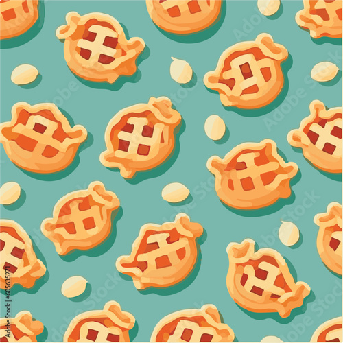 cute simple peach cobbler pattern, cartoon, minimal, decorate blankets, carpets, for kids, theme print design
