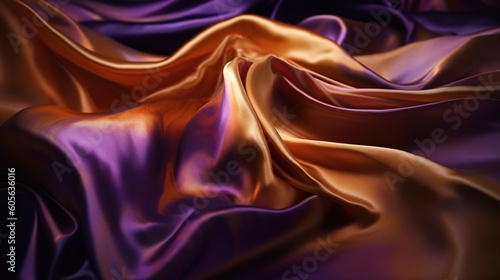 Silk fabric background. AI generative image.