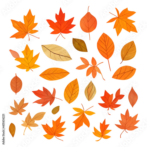 Dried autumn leaves from Generative AI
