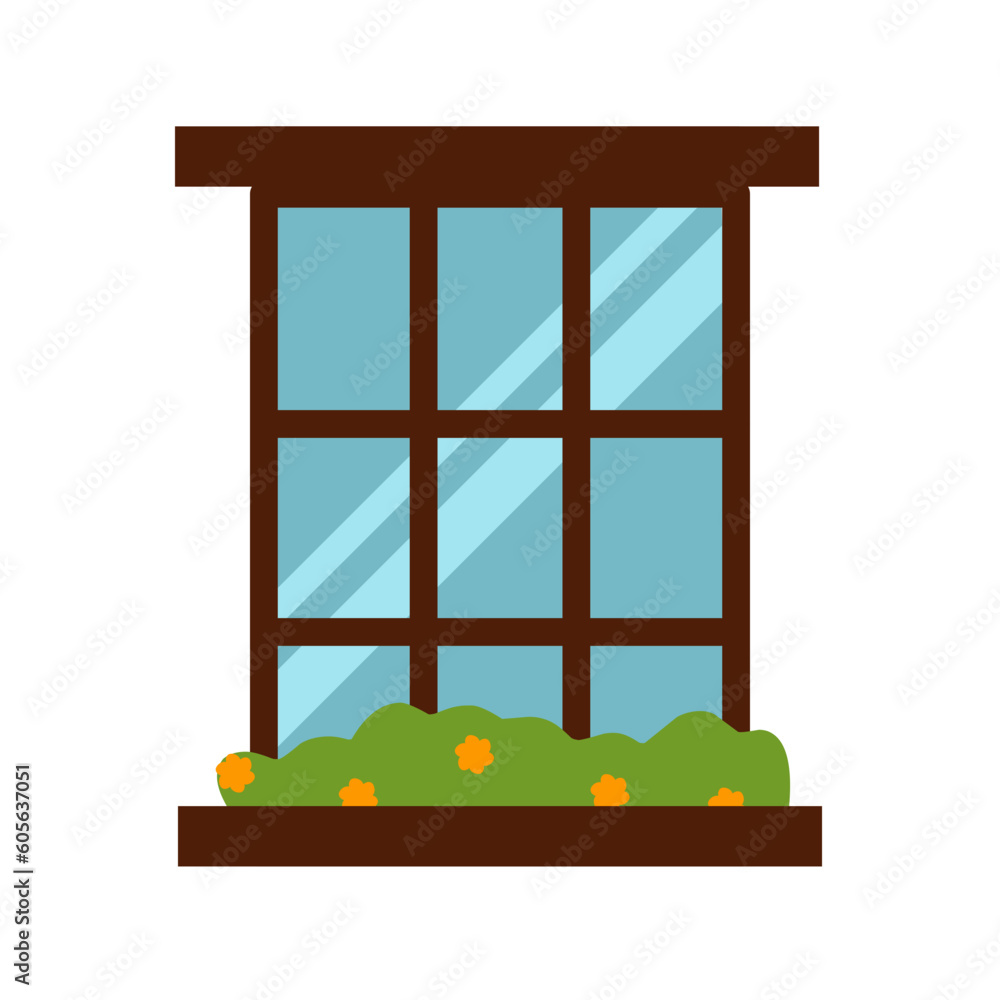 window with flowers window with flowers