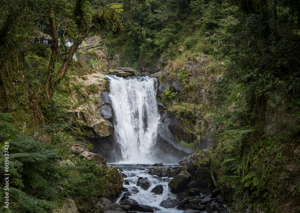 Waterfall in Neidong National Forest Recreation Area, Wulai District, New Taipei City, Taiwan