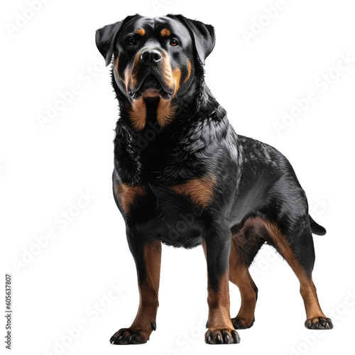 rottweiler isolated on transparent background.