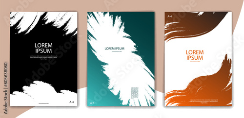set of color-editable abstract backgrounds for book covers, brochures and booklets. Format A-4