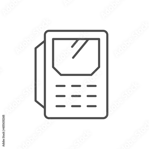 Payment terminal line outline icon