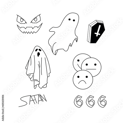 set of halloween icons