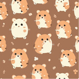 cute simple hamster pattern, cartoon, minimal, decorate blankets, carpets, for kids, theme print design
