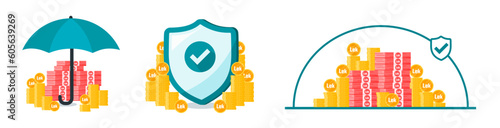 Albanian Lek Money Safe and Secure Illustration