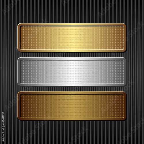 golden, silver and bronze textured plaque