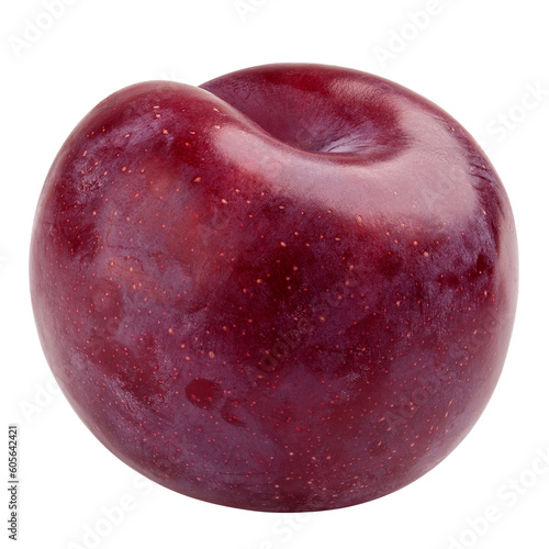 plum isolated on white background, full depth of field