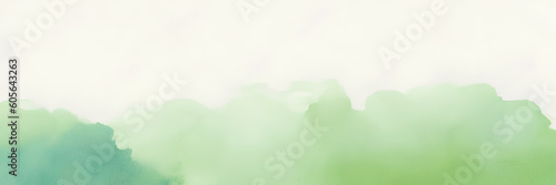 Green natural background  watercolor paint  abstract banner