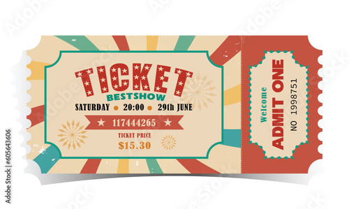 Fun Retro Entertainment Ticket Festive Premiere Show