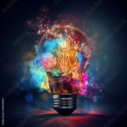  innovation creative minds embrace light bulbs and technology, unleashing ingenuity and problem-solving through collaborative brainstorming, Created by Generative AI 